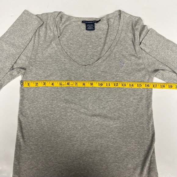 Ralph Lauren Sport Long Sleeve V-Neck Pima Cotton Top XL *FLAW‎ - Picture 7 of 10